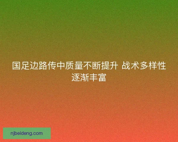 国足边路传中质量不断提升 战术多样性逐渐丰富 国足边路传中质量不断提升 战术多样性逐渐丰富